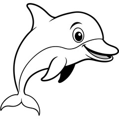 dolphin isolated on white background