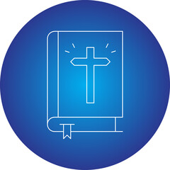 Fototapeta premium Bible single vector illustration icon