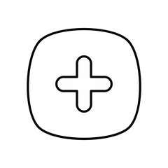 PLUS vector icon stock illustration