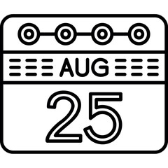 August 25 Icon