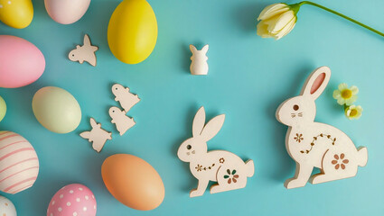 Obraz premium easter bunny with eggs