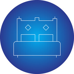 Accomodation single vector illustration icon