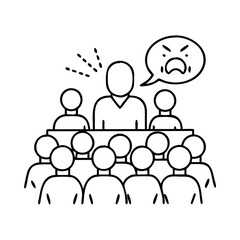 Angry Boss Yelling at a Group of Employees in a Meeting Showing Workplace Stress and Poor Communication