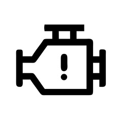 engine warning  vector flat icon