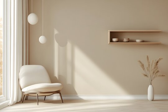 modern living room with white furniture
