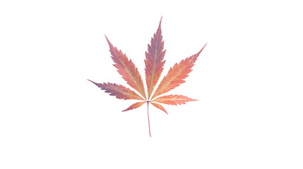 a red maple leaf on a transparent background, PNG image, PNG file, Generative art.