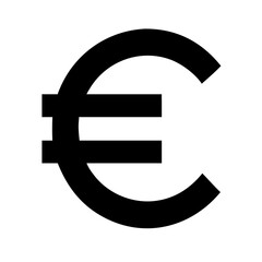 euro glyph  vector flat icon