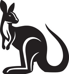 Stylized Kangaroo Silhouette Vector Illustration