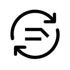 exchange glyph  vector flat icon