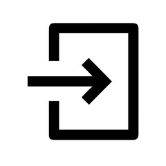 exit glyph  vector flat icon