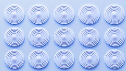 Light purple circles with concentric rings