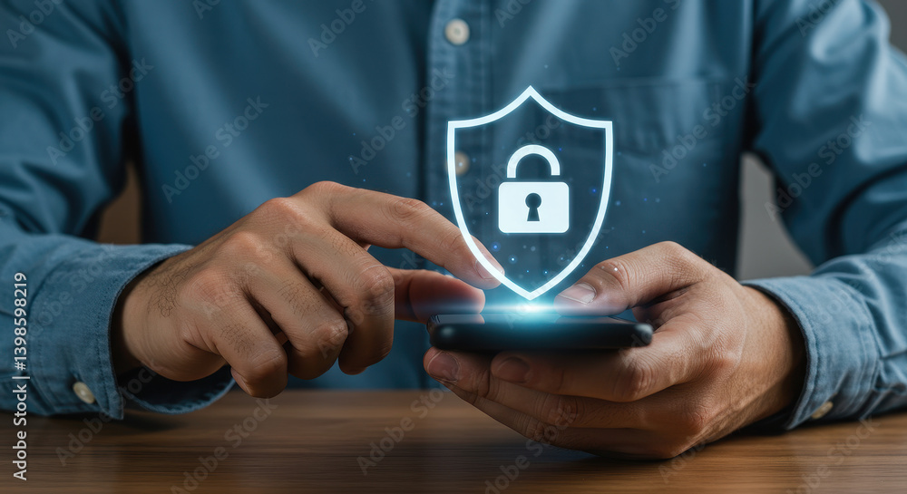 Poster secure mobile access: protect your data with encrypted phone technology & unlock digital security