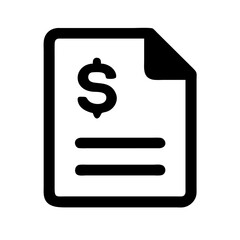 file invoice dollar  vector flat icon