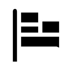 flag alt glyph  vector flat icon