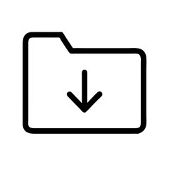 folder download  vector flat icon