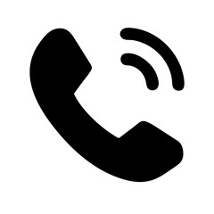 following glyph phone call glyph  vector flat icon