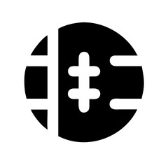 football glyph  vector flat icon