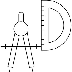 Geometry Tools II single vector illustration icon