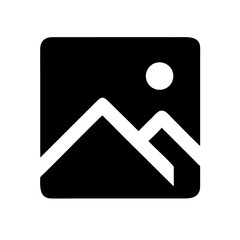 gallery glyph  vector flat icon