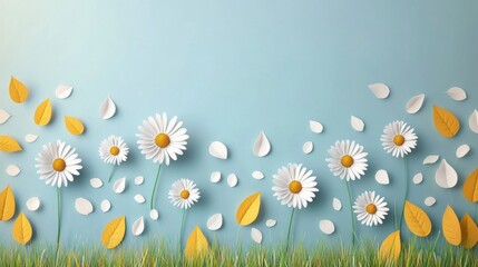 Spring Daisies Floral Greeting Card, Hello Spring