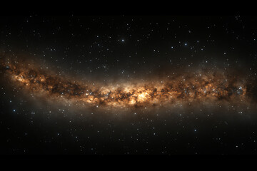 Obraz premium The Milky Way galaxy is visible in the night sky, with stars scattered across its vast expanse. 