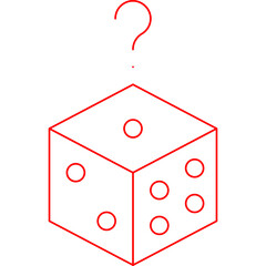 Probability single vector illustration icon