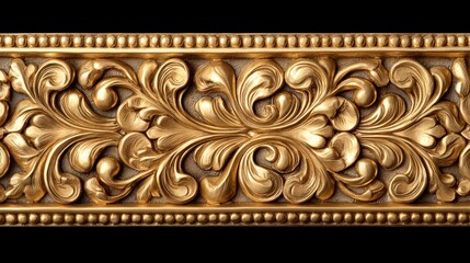 Intricate gold leaf design art studio decorative detail artistic environment close-up view craftsmanship concept