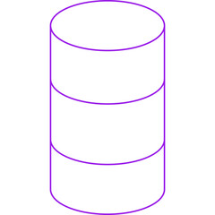 Cylinder single vector illustration icon