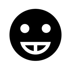 grin alt glyph  vector flat icon