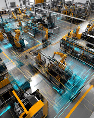 Digital twin model industry data performance prediction analytics. AI digital twin technology for predictive analytics in business.