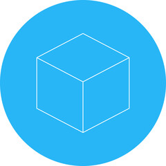 Cube single vector illustration icon