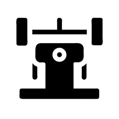 gym glyph  vector flat icon
