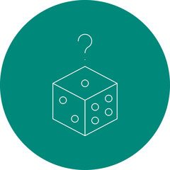 Probability single vector illustration icon