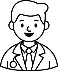 cartoon doctor with stethoscope