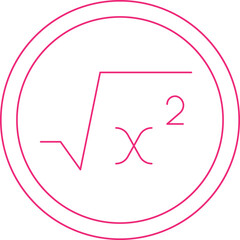 Square Root Symbol single vector illustration icon