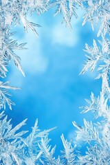 Crystalline ice template with delicate frozen edge and open space