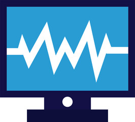computer monitor with graph