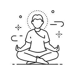 meditation icon icon, meditation icon vector illustration-simple illustration of meditation icon, perfect for meditation icon logos and icons