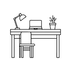 minimalist desk icon, minimalist desk vector illustration-simple illustration of minimalist desk, perfect for minimalist desk logos and icons