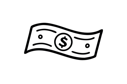 Cash Flow Dollar bills flying through the air in chaotic motion, symbolizing rapid income changes and unpredictable financial movement