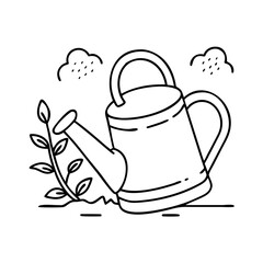 watering can icon, watering can vector illustration-simple illustration of watering can, perfect for watering can logos and icons