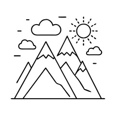mountain icon icon, mountain icon vector illustration-simple illustration of mountain icon, perfect for mountain icon logos and icons