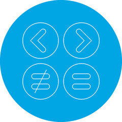 Math Symbols I single vector illustration icon