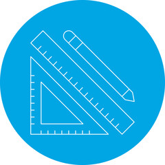 Studying Geometry single vector illustration icon