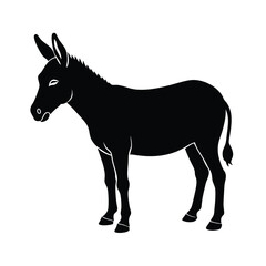 silhouette of a donkey