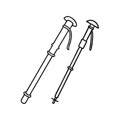 trekking poles icon, trekking poles vector illustration-simple illustration of trekking poles, perfect for trekking poles logos and icons