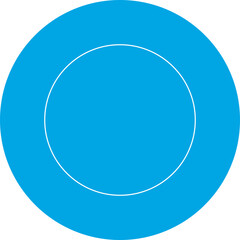 Circle single vector illustration icon