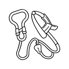 rock climbing gear icon, rock climbing gear vector illustration-simple illustration of rock climbing gear, perfect for rock climbing gear logos and icons