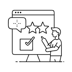 product review icon, product review vector illustration-simple illustration of product review, perfect for product review logos and icons