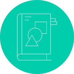 Math Book I single vector illustration icon